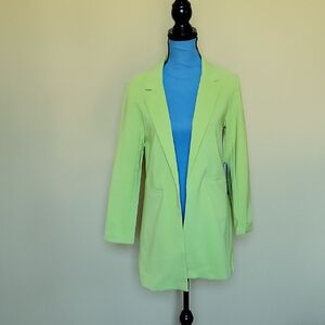 NWT Lime Green Long Blazer